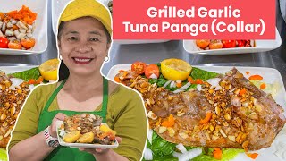 INIHAW GARLIC BARILES PANGA Grilled Garlic Tuna Jaw Saladmaster Recipe [upl. by Herwick281]