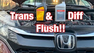 2016 CRV CVT Transmission amp Differential Fluid Change [upl. by Cattima590]