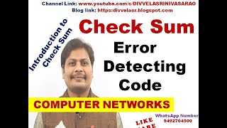 Check Sum  Error Detecting Code  Example Problem on Check Sum  Computer Networks  CN [upl. by Emmerich779]