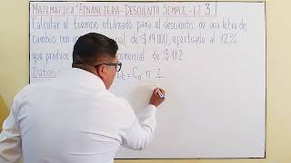 MATEMÁTICA FINANCIERA DESCUENTO SIMPLE Tipo ComercialEl Tiempo [upl. by Sirk]