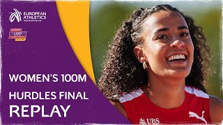 KAMBUNDJI DOMINATES Womens 100m Hurdles Final  European U20 Championships Tallinn 2021 [upl. by Alyar]