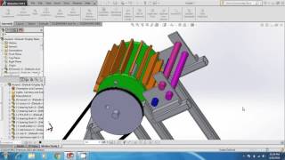 banana fibre extraction machine animation in solid works [upl. by Doe]