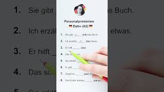 Personalpronomen  Dativ A2 🇩🇪😮 german deutschkurs deutsch learngerman deutschlernen [upl. by Claudina]