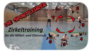 Zirkeltraining  Fitnesszirkel für die Mittel und Oberstufe [upl. by Aehcsrop396]