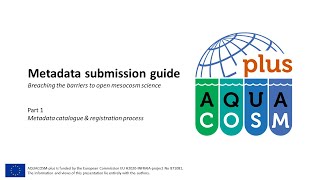 Metadata submission guide Part 1 Registering on the Mesocosm Metadata Catalogue [upl. by Elleirua]