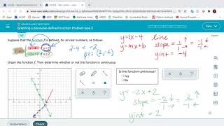 Graphing a Piecewise Function on ALEKS problem type 2 [upl. by Ennahtur]