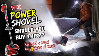 Toro 60 Volt Cordless Power Shovel 39909 Review TESTED on 4 types of snow in Canadian winter [upl. by Aisel]