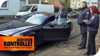 Dreister MercedesFahrer parkt vorm Arbeitsamt falsch und wird frech  Achtung Kontrolle [upl. by Ardnad]