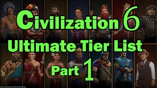 Civilization 6 Ultimate Tier List Part 1 [upl. by Hidie]