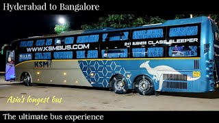 HYDERABAD TO BANGALORE BUS JOURNEY BY KSM ROADLINES VOLVO B11R CELESTE SLEEPER BUS  CABIN RIDE VLOG [upl. by Malim]