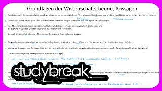 Grundlagen der Wissenschaftstheorie Aussagen  Psychologie [upl. by Ennairak]