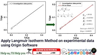 How to apply Linear Form of Langmuir Isotherma Method on experimental data using Origin Software [upl. by Sherlocke998]