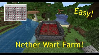 Easy 11960 Nether wart Farm Bedrock Edition [upl. by Luapnhoj]