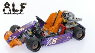 Lego Technic 42048 Race Kart  Lego Speed Build Review [upl. by Kacie]