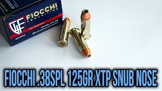 Fiocchi 38spl 125gr XTP Snub Nose Gel Test and Review [upl. by Oram]