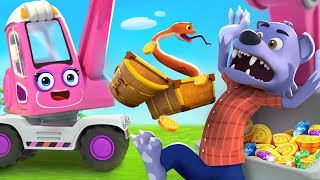 Digger Lets Dig the Ground  Construction Trucks  Car Cartoon  Kids Songs  BabyBus [upl. by Marelda]