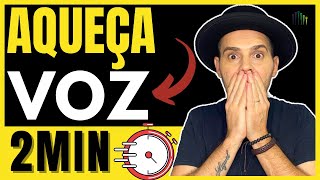 Como aquecer a voz para cantar  RÁPIDO 2 MIN [upl. by Eetsirhc]