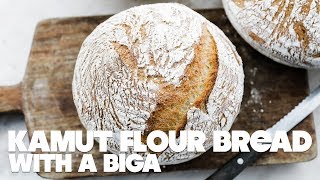 Kamut Flour Bread Recipe with Biga [upl. by Dinsmore]