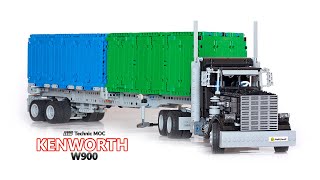 Kenworth W900 Truck  LEGO Technic MOC [upl. by Derrick]