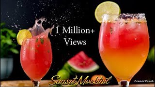 Sunset Mocktail  WatermelonOrange  PepperCrush [upl. by Llahsram]