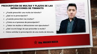 PRESCRIPCIÓN DE MULTAS Y PLAZOS DE LAS INFRACCIONES DE TRÁNSITO [upl. by Alyehs945]