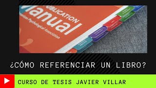 cómo hacer las referenciascitas bibliográficas de un libro con norma APA 7 para la tesis [upl. by Cavanaugh3]