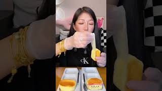 Mukbang ASMR  Hanjuku Cheesecake asmr mukbang dessert cheesecake hanjukucheesecake [upl. by Genni]