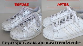 Beyaz Spor Ayakkabı Nasıl Temizlenir How to Clean White Sneakers [upl. by Schoenburg]