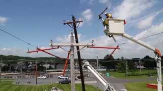 How we change out an electric utility pole [upl. by Luttrell303]