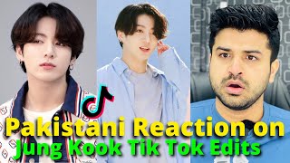 BTS TIK TOK Edits JungKook REACTION [upl. by Eniarol]