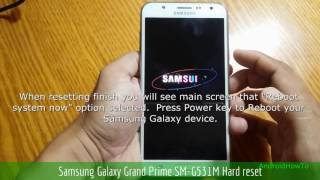 Samsung Galaxy Grand Prime SMG531M Hard reset [upl. by Alysia854]