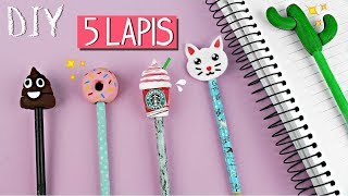 DIY LÁPIS CUSTOMIZADOS  5 IDEIAS INCRÍVEIS [upl. by Ylrak]