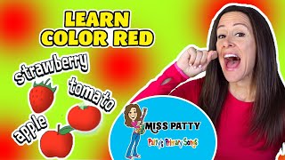 Learn Red Color of the Day Childrens Song by Pattys Primary Songs  Sign Language  Color Red [upl. by Nuzzi]