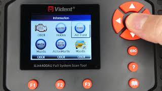 Vident i400AU OBD Diagnostic Scan Tool For AU Ford Menu Vehicle List [upl. by Yssac170]