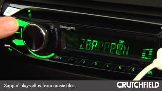 Sony CDXGT575UP CD Receiver Display and Controls Demo  Crutchfield Video [upl. by Merrie]