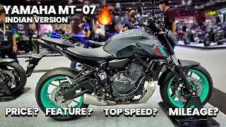 New Yamaha MT07 Indian Version is here  Price amp Launch date [upl. by Llereg]