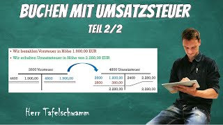 Vorsteuerüberhang und Zahllast berechnen  auf TKonten verbuchen Einfach erklärt mit Buchungssatz [upl. by Evadne]