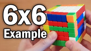 Rubiks Cube 6x6 Beginner Example Solve [upl. by Ebaj]