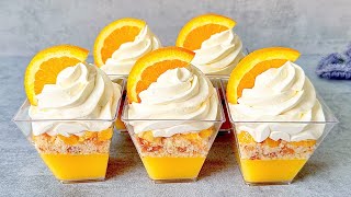 Orange no bake dessert cups It will melt in your mouth Easy and Yummy [upl. by Danice97]