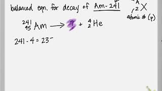 Writing an Equation for Alpha Decay [upl. by Thibault]