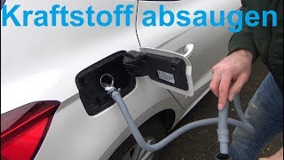 Benzin oder Diesel aus Auto absaugen ohne ein Schluck zu trinken saugen pumpen [upl. by Nolaf]