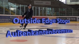 Eishockey bremsen mit der Außenkante Outside Edge Stops [upl. by Carleton]