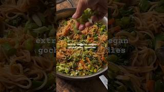 Extra veggie vegan gochujang noodles perfect vegandinner Recipe on thefirstmesscom [upl. by Esirahc]