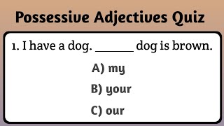 possessive adjectives quiz  my his her its your our their quiz  Ladla education [upl. by Scales]