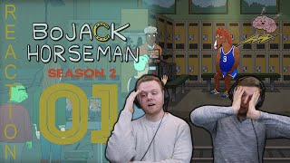 SOS Bros React  BoJack Horseman Season 2 Episode 1  quotBrand New Couchquot [upl. by Babara56]