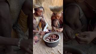 Hadzabe Ancient way of Lunch preparation in the Forest [upl. by Marl]