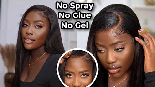 NEW COMPLETELY GLUELESS WIG FOR BEGINNERS Zero ADHESIVE NO SPRAYGEL FT JESSIES WIGl LUCY BENSON [upl. by Nolad]