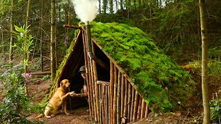 2 Years Alone In The Wild Building 5 Stealth Bushcraft amp Survival Shelters  Log Cabin  Wilderness [upl. by Stu]