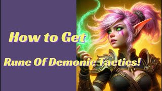 Location and How to get Rune Of Demonic Tactics  Warlock Rune  Season of Discovery [upl. by Yclehc]