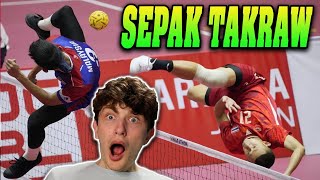 Americans React to Sepak Takraw Top 5 Strikers [upl. by Abbot]